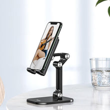 Заредете изображение във визуализатора на галерията – Hoco desktop stand double folding excelente ph30 ( 4,7" - 10" ) black - TopMag
