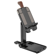 Заредете изображение във визуализатора на галерията – Hoco desktop stand double folding excelente s28 ( 4,7" - 14" ) black - TopMag
