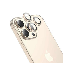 Заредете изображение във визуализатора на галерията – Hoco протектор за камера за iphone 13 pro / 13 pro max eagle eye metal gold (v12) - TopMag

