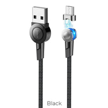 Заредете изображение във визуализатора на галерията – Hoco selected magnetic charging кабел micro usb s8 black - TopMag
