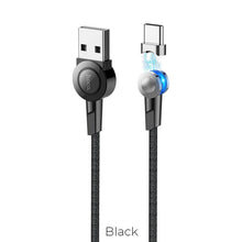 Заредете изображение във визуализатора на галерията – Hoco selected magnetic charging кабел type c s8 black - TopMag
