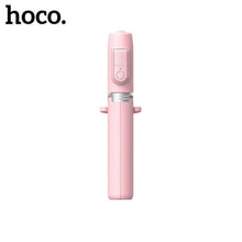 Заредете изображение във визуализатора на галерията – Hoco селфи стик с безжично дистанционно управление + трипод k11 розов - TopMag

