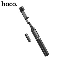 Заредете изображение във визуализатора на галерията – Hoco селфи стик с безжично дистанционно управление + трипод k13 бял - TopMag
