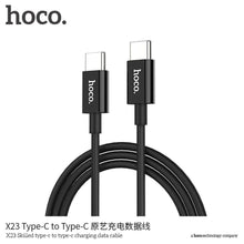 Заредете изображение във визуализатора на галерията – Hoco skilled power delivery pd charging кабел type c type c x23 black - TopMag
