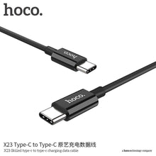 Заредете изображение във визуализатора на галерията – Hoco skilled power delivery pd charging кабел type c type c x23 black - TopMag
