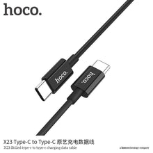 Заредете изображение във визуализатора на галерията – Hoco skilled power delivery pd charging кабел type c type c x23 black - TopMag
