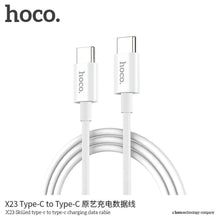 Заредете изображение във визуализатора на галерията – Hoco skilled power delivery pd charging кабел type c type c x23 white - TopMag
