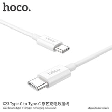 Заредете изображение във визуализатора на галерията – Hoco skilled power delivery pd charging кабел type c type c x23 white - TopMag
