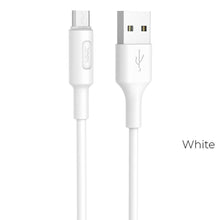 Заредете изображение във визуализатора на галерията – Hoco soarer charging data кабел for micro x25 white - TopMag
