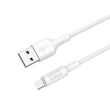 Заредете изображение във визуализатора на галерията – Hoco soarer charging data кабел for micro x25 white - TopMag
