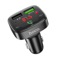 Заредете изображение във визуализатора на галерията – Hoco transmitter fm bluetooth 2xusb qc3.0 18w promise e59 черен - TopMag
