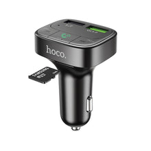 Заредете изображение във визуализатора на галерията – Hoco transmitter fm bluetooth 2xusb qc3.0 18w promise e59 черен - TopMag

