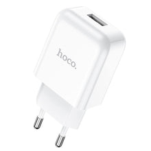 Заредете изображение във визуализатора на галерията – Hoco travel charger usb + cable micro 2a n2 vigour white - TopMag
