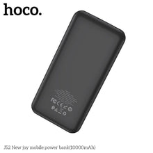 Заредете изображение във визуализатора на галерията – Hoco външна батерия / power bank 10 000mah new joy j52 черен - TopMag
