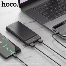 Заредете изображение във визуализатора на галерията – Hoco външна батерия / power bank 10 000mah new joy j52 черен - TopMag
