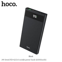 Заредете изображение във визуализатора на галерията – Hoco външна батерия / power bank 10 000mah + qc3.0 с lcd j49 черен - TopMag
