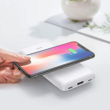 Заредете изображение във визуализатора на галерията – Hoco външна батерия / power bank с безжично зареждане j50 бял - TopMag
