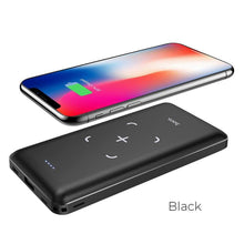 Заредете изображение във визуализатора на галерията – Hoco външна батерия / power bank с безжично зареждане j50 черен - TopMag
