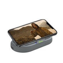 Заредете изображение във визуализатора на галерията – Hoco външна батерия / power bank с безжично зареждане /мултифункционална 4в1/ 5w + night light s9 5000mah черен - TopMag
