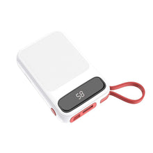 Заредете изображение във визуализатора на галерията – Hoco външна батерия / power bank с lcd + кабел за lightning 8-pin 10 000mah j40 бял - TopMag
