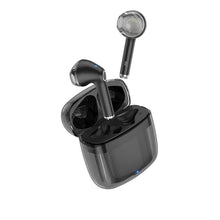 Заредете изображение във визуализатора на галерията – Hoco wirelees bluetooth headset clear explore tws ew15 black - TopMag
