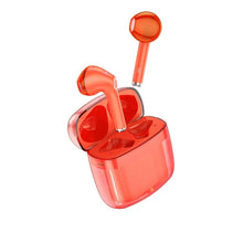 Заредете изображение във визуализатора на галерията – Hoco wirelees bluetooth headset clear explore tws ew15 orange - TopMag
