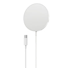 Заредете изображение във визуализатора на галерията – Hoco wireless charger for magsafe iphone megnetic fast charge 15w cw28 white - TopMag
