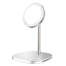 Заредете изображение във визуализатора на галерията – Hoco wireless charger for magsafe iphone megnetic fast charge 15w cw32 silver - TopMag

