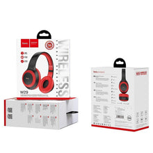 Заредете изображение във визуализатора на галерията – Hoco wireless headphones outstanding w29 red - TopMag
