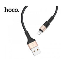 Заредете изображение във визуализатора на галерията – Hoco xpress x26 кабел за зареждане - Applе Lightning (1 метър) черен-златен - TopMag
