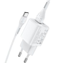 Заредете изображение във визуализатора на галерията – Hoco зарядно 2xusb + cable for type c 2,4a n8 briar white - TopMag
