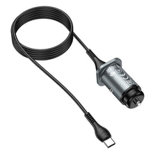 Заредете изображение във визуализатора на галерията – Hoco зарядно за кола 2xusb + кабел type c wise road nz4,8a 24w сиво - TopMag
