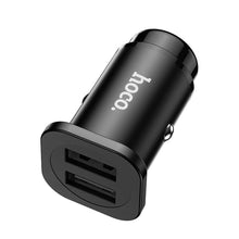Заредете изображение във визуализатора на галерията – Hoco зарядно за кола 2xusb wise road nz4,8a 24w черно - TopMag
