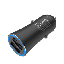 Заредете изображение във визуализатора на галерията – Hoco зарядно за кола easy route dual port mini зарядно за кола 3,1a z30 black - TopMag
