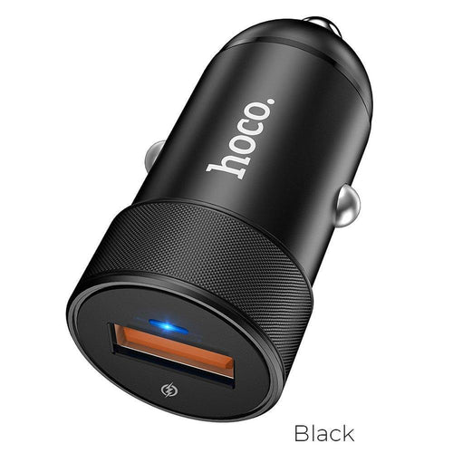 Hoco зарядно за кола flash power qc3.0 4a 18w z32a black - TopMag