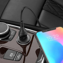 Заредете изображение във визуализатора на галерията – Hoco  зарядно за кола  usb qc3.0 18w + micro cable mighty z43 black - TopMag
