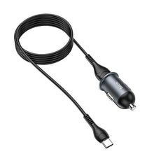Заредете изображение във визуализатора на галерията – Hoco зарядно за кола usb qc3.0 18w + micro cable type c z43 grey - TopMag
