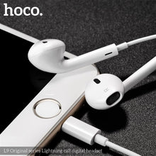 Заредете изображение във визуализатора на галерията – Слушалки Hoco L9 за iPhone ( Lightning кабел ) бял - TopMag
