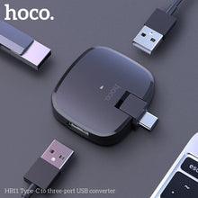 Заредете изображение във визуализатора на галерията – Преходник Hoco hub type-c към 3 usb порта hb11 - само за 18.8 лв
