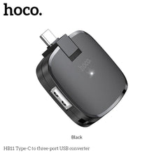 Заредете изображение във визуализатора на галерията – Преходник Hoco hub type-c към 3 usb порта hb11 - само за 18.8 лв
