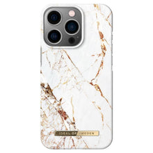Заредете изображение във визуализатора на галерията – Ideal of sweden fashion гръб за iphone 13 pro carrara gold - TopMag
