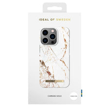 Заредете изображение във визуализатора на галерията – Ideal of sweden fashion гръб за iphone 13 pro carrara gold - TopMag
