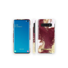 Заредете изображение във визуализатора на галерията – Ideal of sweden for samsung s10 golden burgundy marble - TopMag
