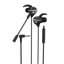 Заредете изображение във визуализатора на галерията – In-ear gaming headphones 3d stereo sound with removable microphone wintory m31 black - TopMag
