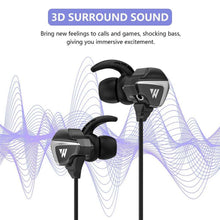Заредете изображение във визуализатора на галерията – In-ear gaming headphones 3d stereo sound with removable microphone wintory m31 black - TopMag

