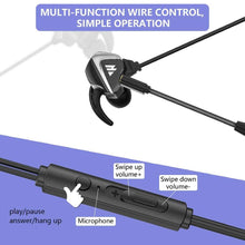 Заредете изображение във визуализатора на галерията – In-ear gaming headphones 3d stereo sound with removable microphone wintory m31 black - TopMag
