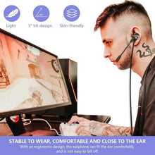Заредете изображение във визуализатора на галерията – In-ear gaming headphones 3d stereo sound with removable microphone wintory m31 black - TopMag
