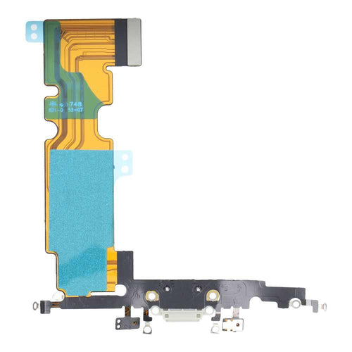 Iphone 8 plus charging connector flex cable - white - TopMag