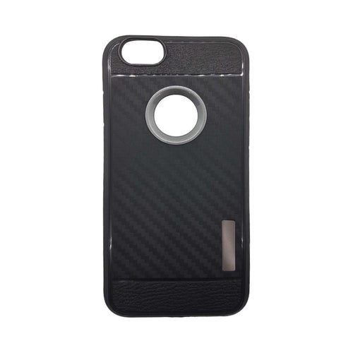 Jelly гръб Techno carbon за iPhone 6/6s сребрист/черен - TopMag