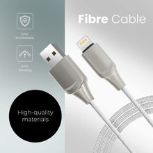 Заредете изображение във визуализатора на галерията – кабел usb for iPhone lightning 8-pin c126 silver 3 meter - TopMag
